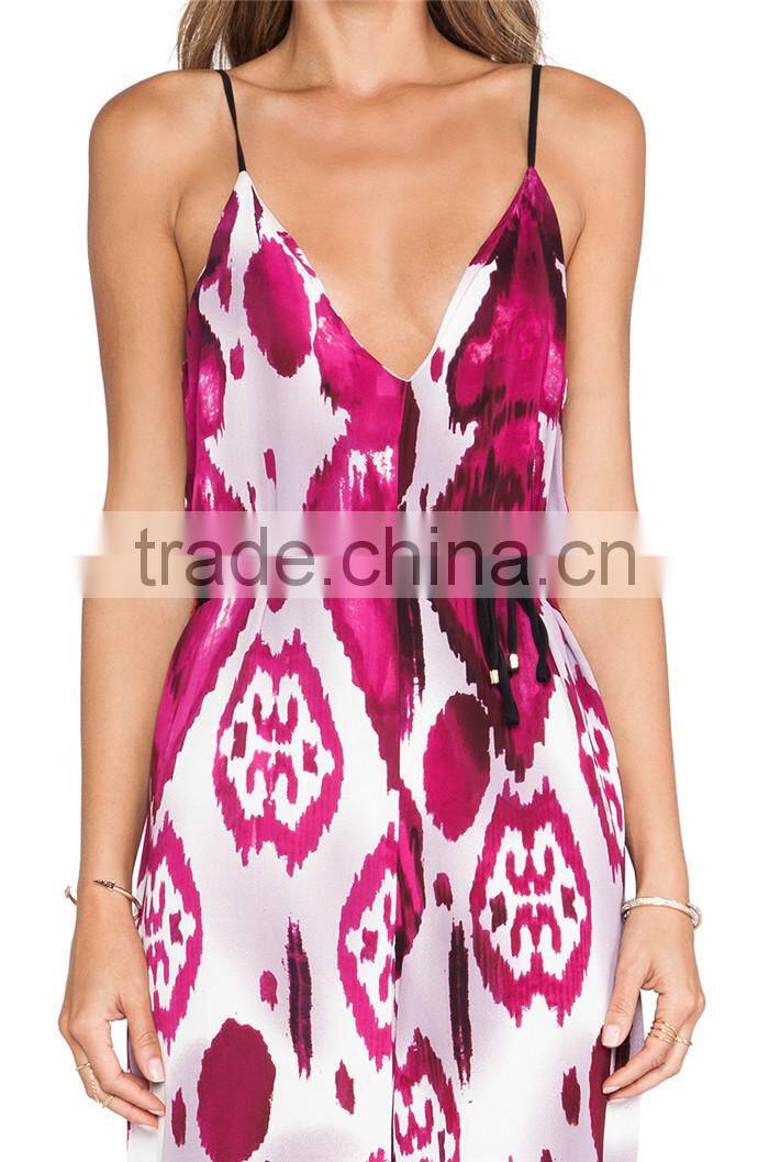 2015 latest ladies colorful one piece jumpsuit with long pants