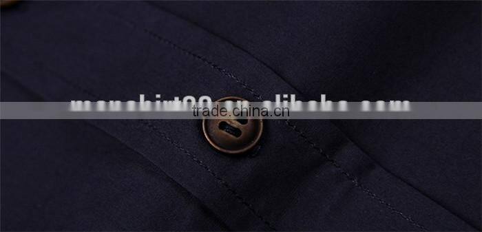 2016 Fashion design men splicing casual shirt