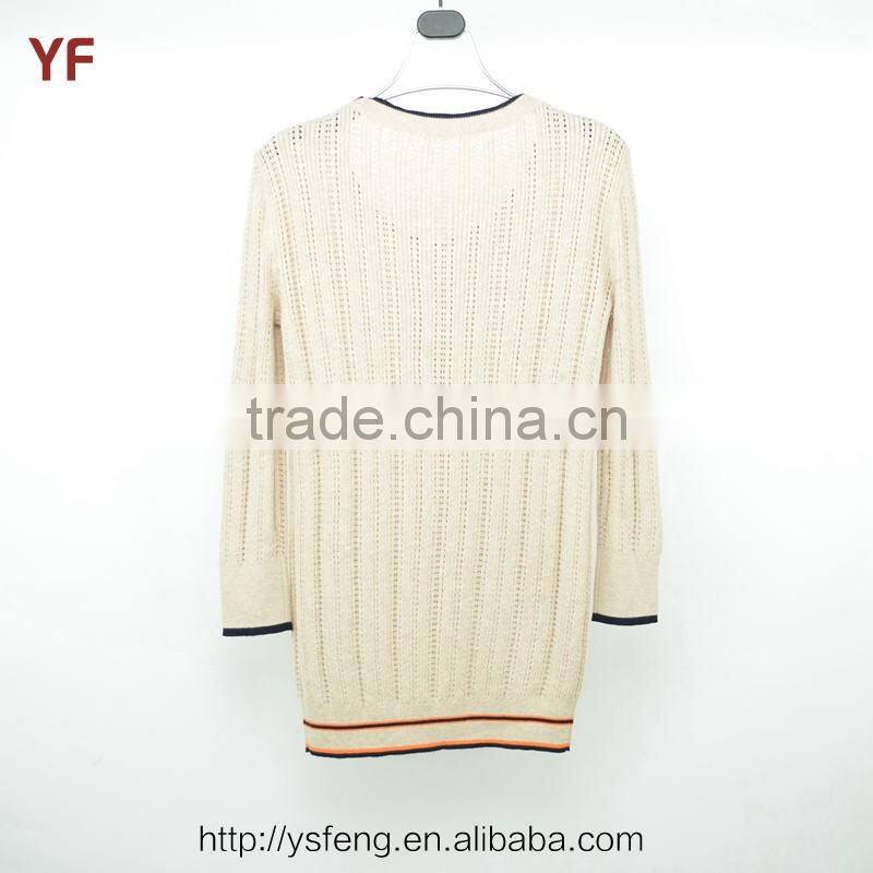 Ladies Winter Long Sweater Design Women Knitted Sweater