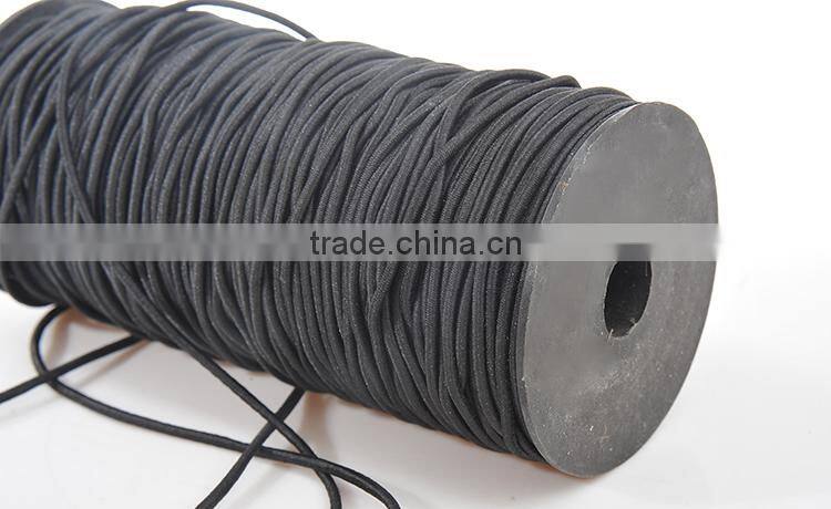 Black Rubber Elastic Rope