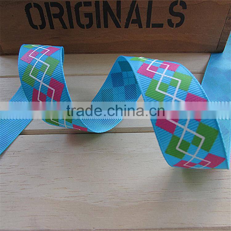 printed grosgrain tartan ribbon