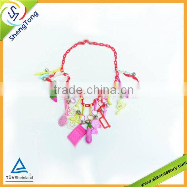 Customized Necklace Your Design is Welcomed Colored Plastic Chain Link Necklace