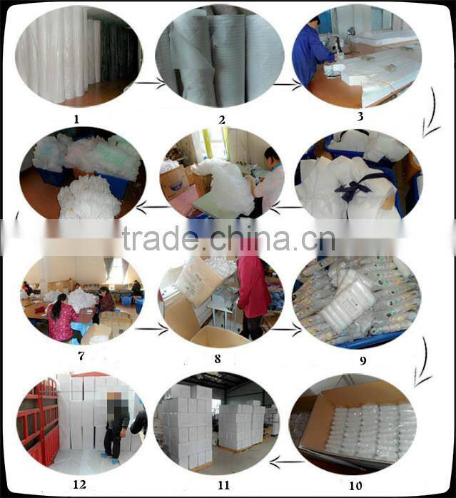 Three layers embossed non-woven fabrics