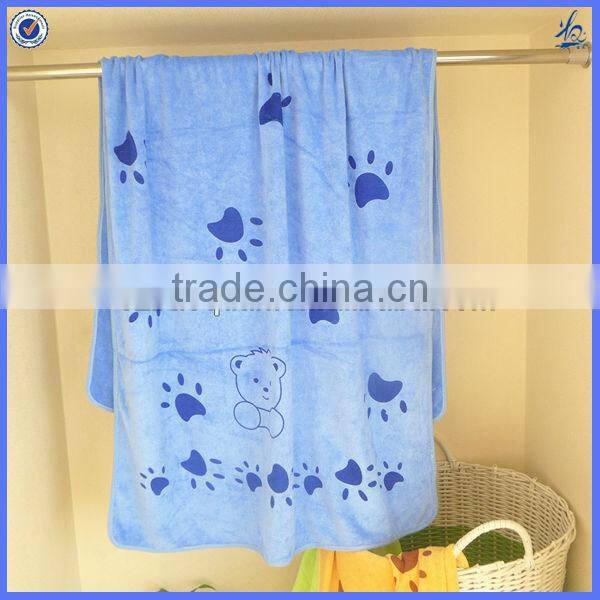 Top quality baby shower towel favors/plush microfiber baby bath towel