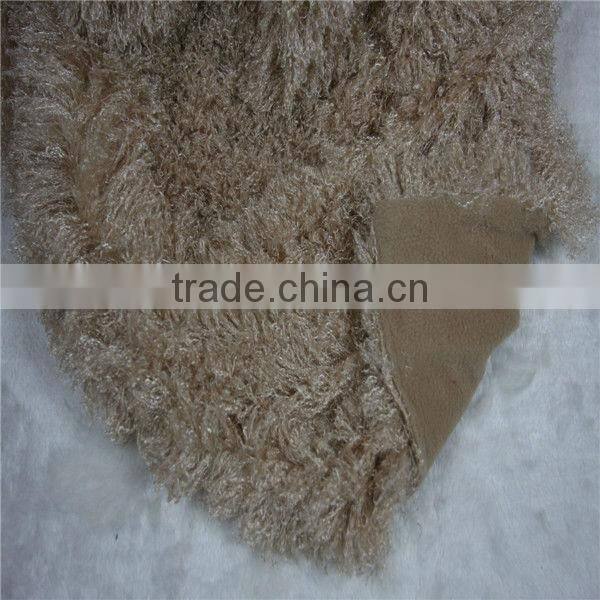 Polar fleece airline blanket with frizzle fleece