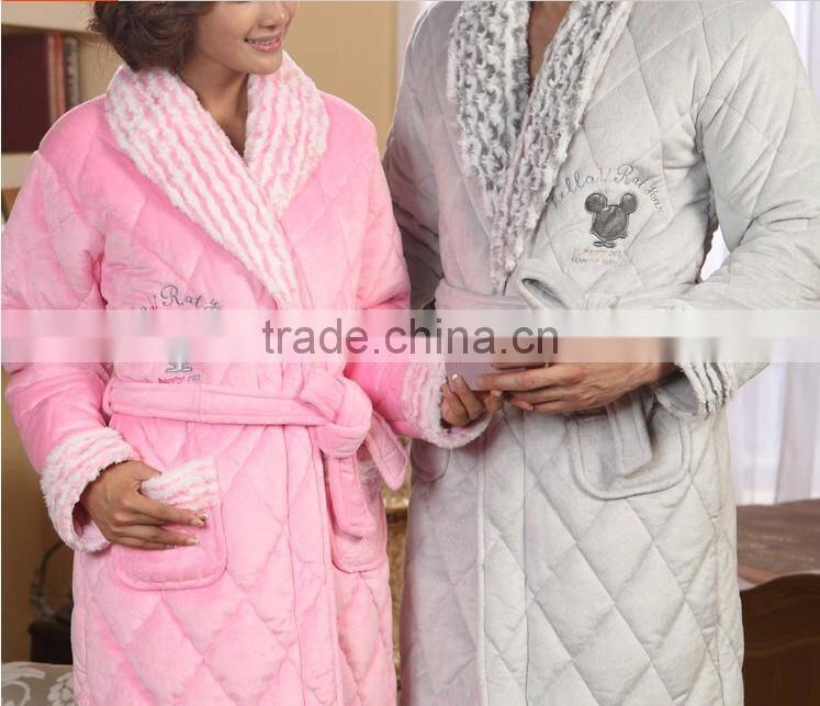 velour bathrobe set from huaian factory directly