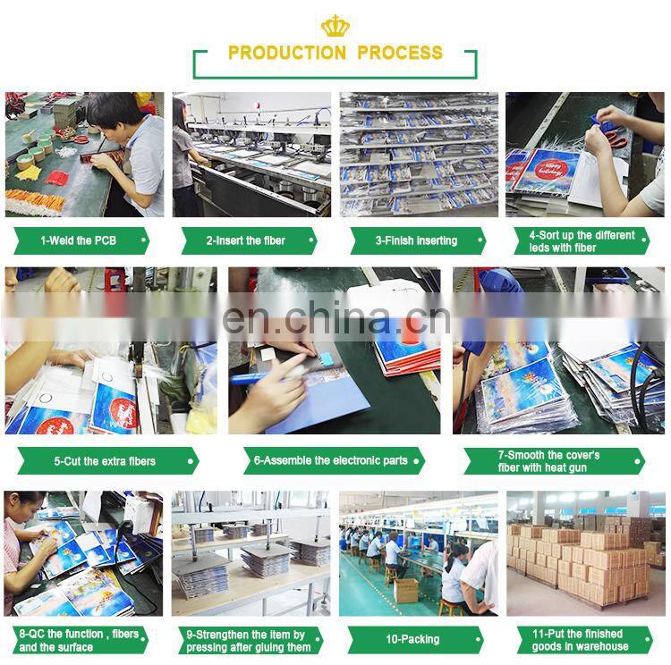 Hot selling handmade decoration custom printed paper bags with led light