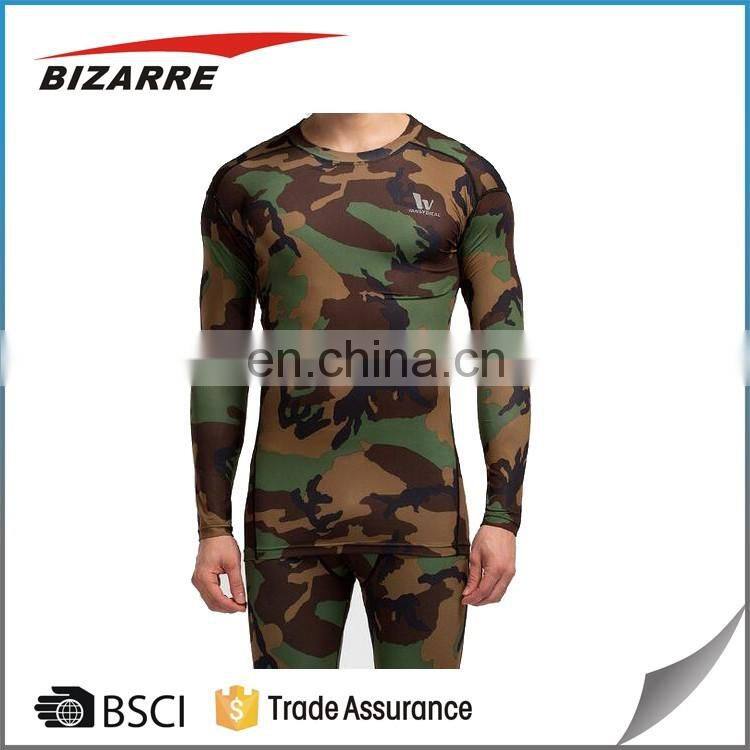 Custom fitness lycra wholesale men active clothing compression t shirt gym wear