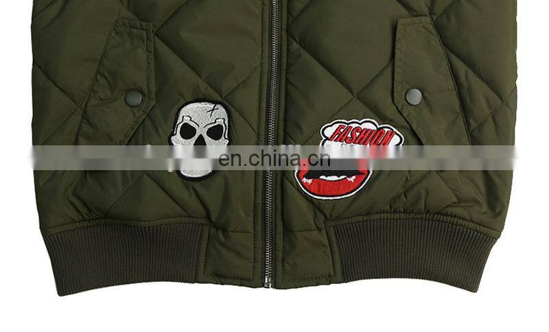 high quality soft shell men winter jacket with custom patches jacket