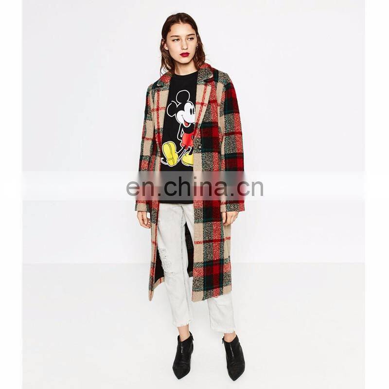 Hot Selling Chinese Lattice Women Parka Girls Jacket