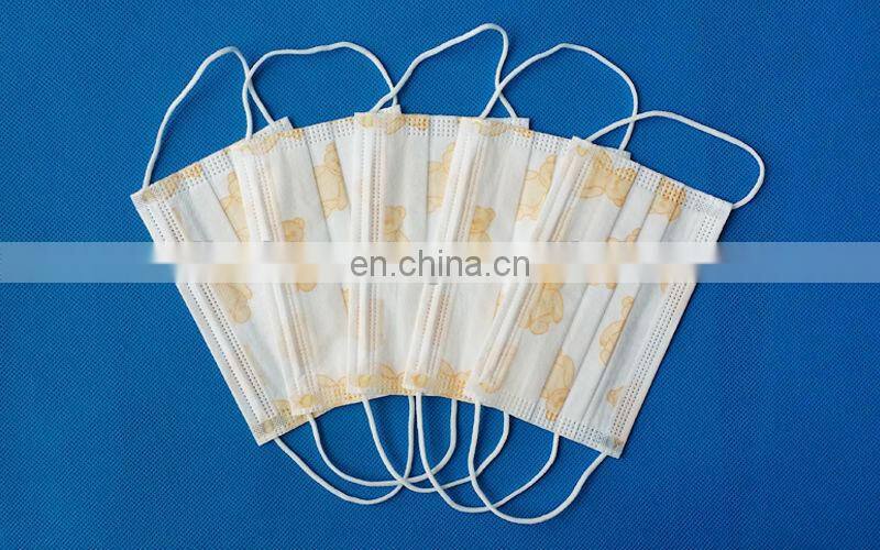 Medical white round ear loop 3ply surgical nonwoven face mask