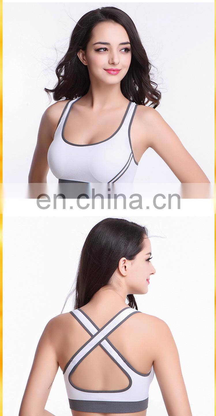 Women's Comfort Shaped Seamless Workout cotton Sports Bra#WX0002