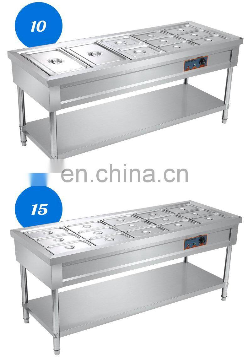 Table counter soup warmer pan/food warmer/chafing dish warmer display for restaurant
