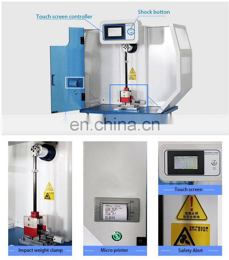 Izod pendulum impact test machine for plastic