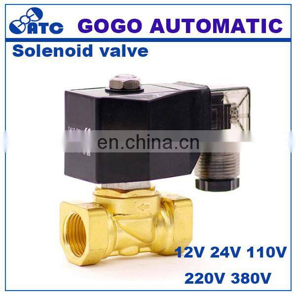 Normally closed Pneumatic brass 15mm water solenoid valve