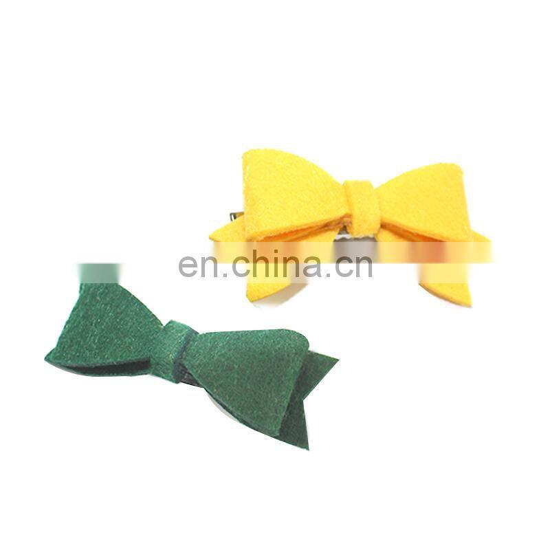 Candy Colors Felt Bow Hair Clips