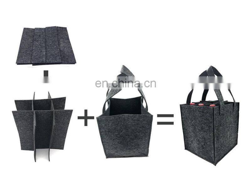 High quality christmas non woven recyclable black tote bags