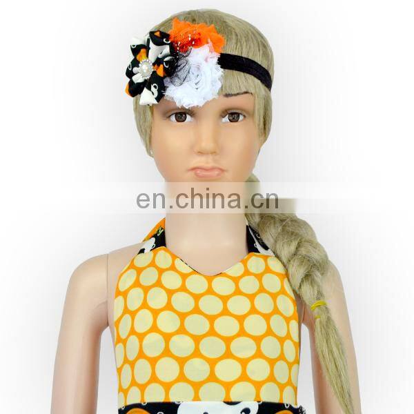 New Fashion Halloween Baby Tulle Romper Girls Summer Backless Romper Clothes Wholesale Baby Dress With Hair Band