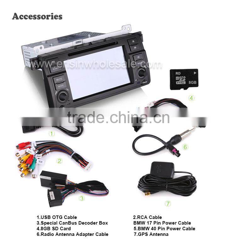 Erisin ES2246B 7" Car DVD GPS Android 4.4.4 3G WiFi Bluetooth for E46 MG ZT