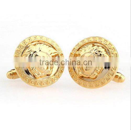 Gold Medusa Greek Mythology Protectres?s Novelty Wedding mens Cufflinks