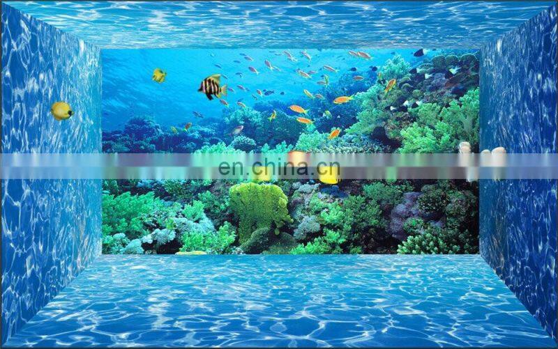 micro crystal seaworld porcelain wall tile 3d fish shop wall tile