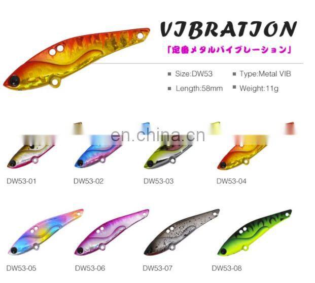 wholesale various colours 58mm 11g metal VIB fishing lure