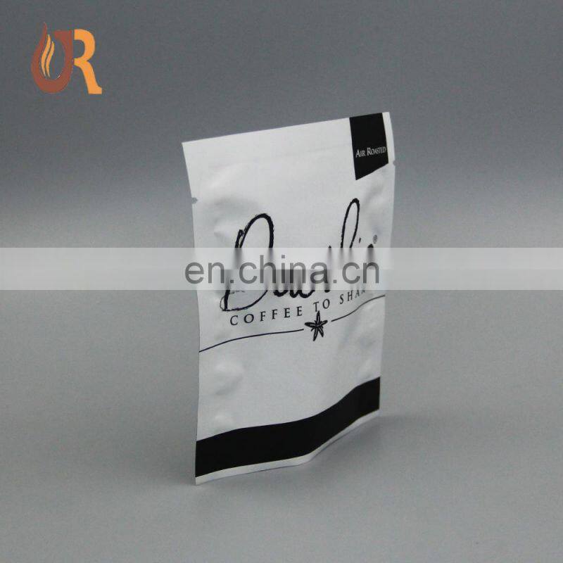 three side seal logo printed bag tea sample packet drip coffee pouch