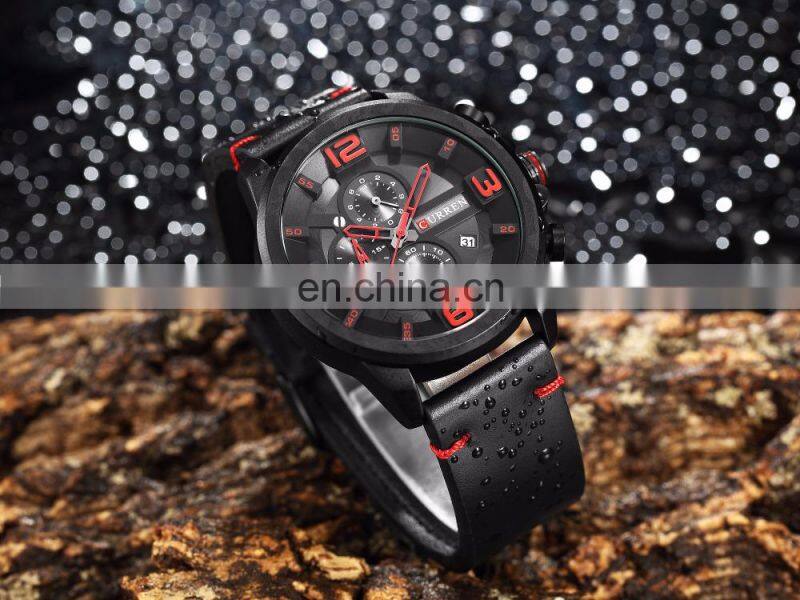 CURREN 8288 Best Quality Curren Watch Men Chronograph Decorate Date Day Men Watches On Sale Analog Fashion Watch