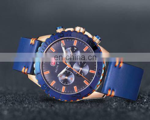 MINI FOCUS MF0007G Quartz watches Calendar Chronograph Analog Men Watch Automatic Movement For Sales