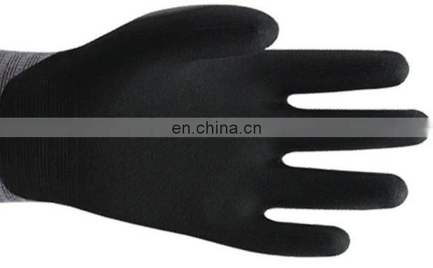 15 Gauge Nylon Wrapped Spandex Micro Foam Nitrile Coated Garden Work Gloves