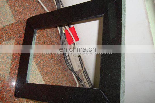 Black granite border stone