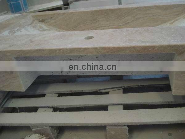 Maple red Granite stone round bathroom sink