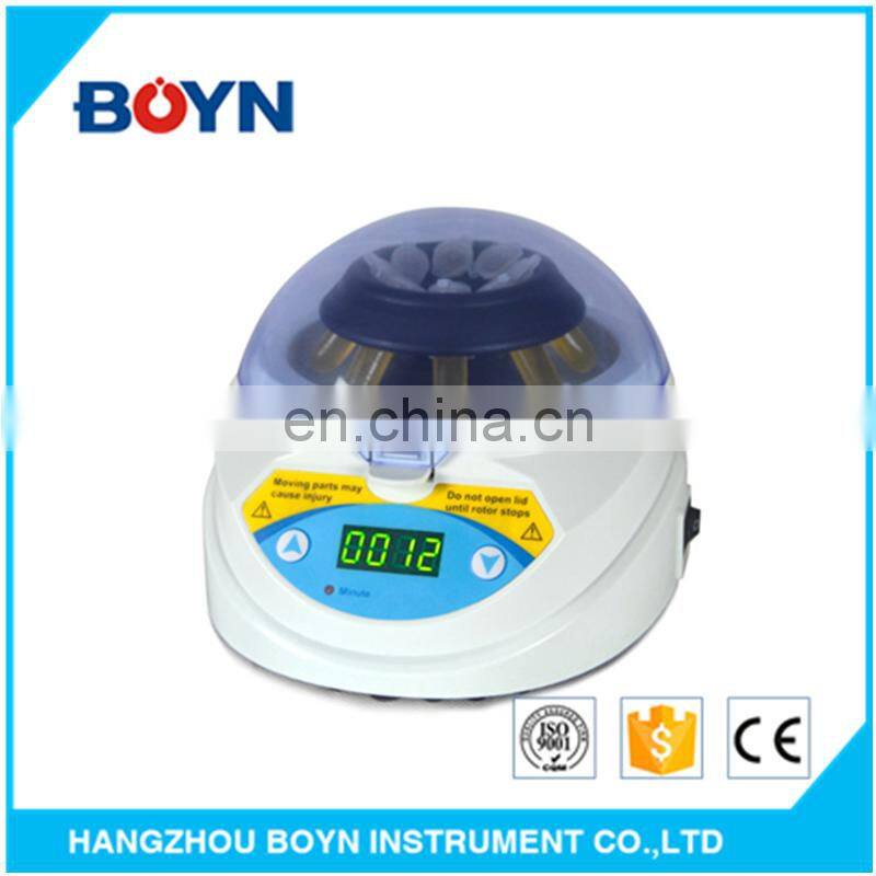 Type mini-10k lab 10000rpm automatic flip cover mini blood tube centrifuge with 8 tube holes