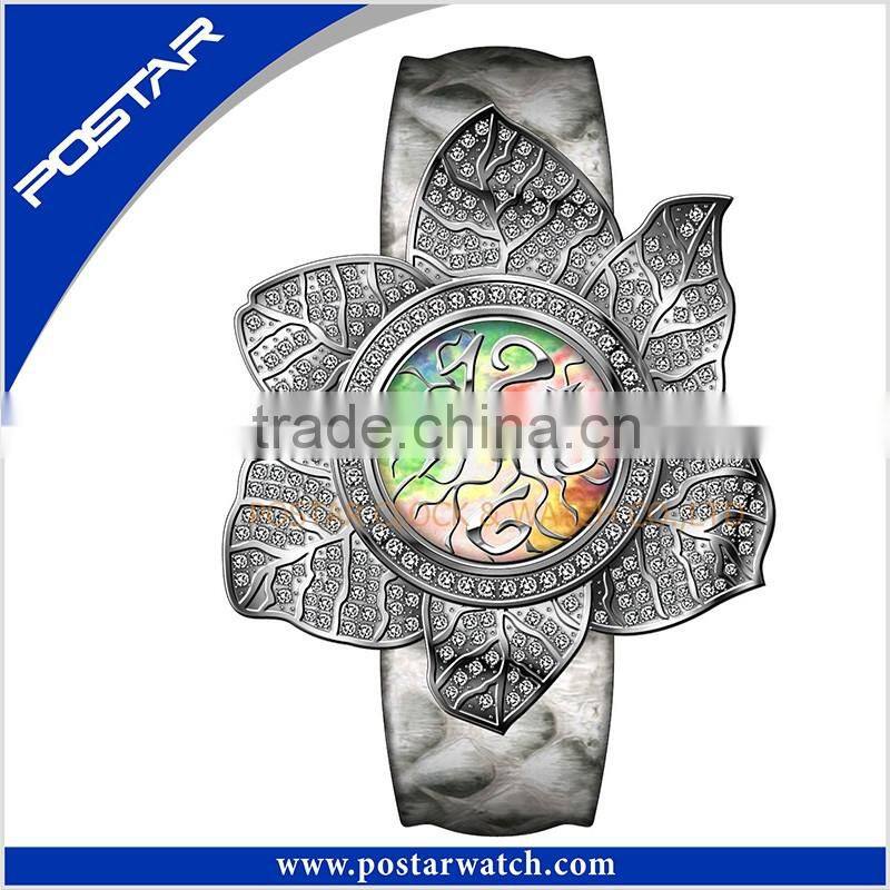 Fashion High Quality Brand Bright Genuine Leather Women Watch