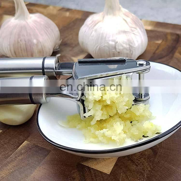 Custom Logo Amazon Online Shopping Kitchen Accessories Manual Stainless steel Garlic Press Crusher Mincer With Peeler And Brush