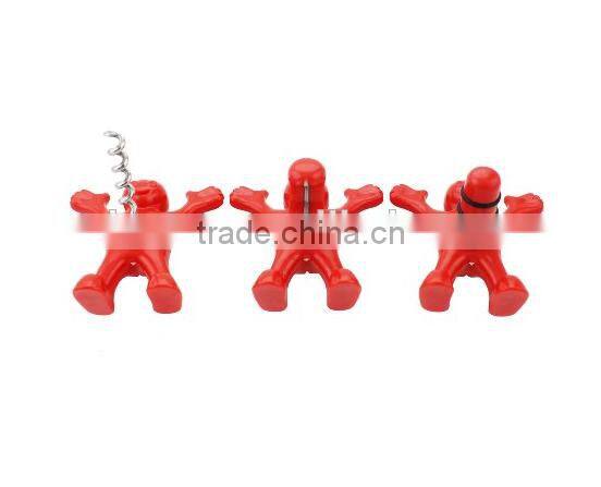 Popular gift wine bottle stoppers type plastic happy men wine stopper