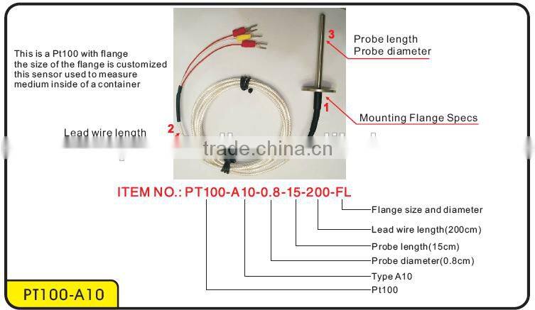 MaxWell high accuracy assembly PT100 sensor temperature sensor