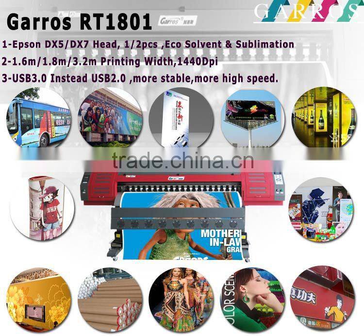 Garros Double Heads Digital Eco Solvent Sticker Banner Printer