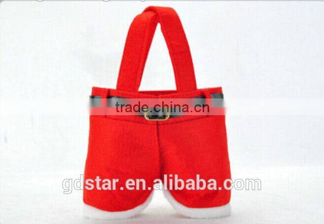 2016 Hot Sale Santa Claus Pants Christmas Candy Bag