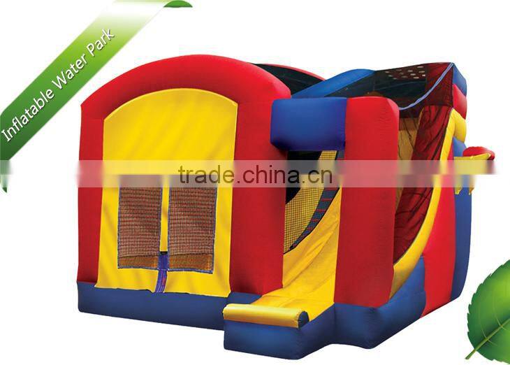 PVC high quality inflatable little tikes bounce house with slide for kids