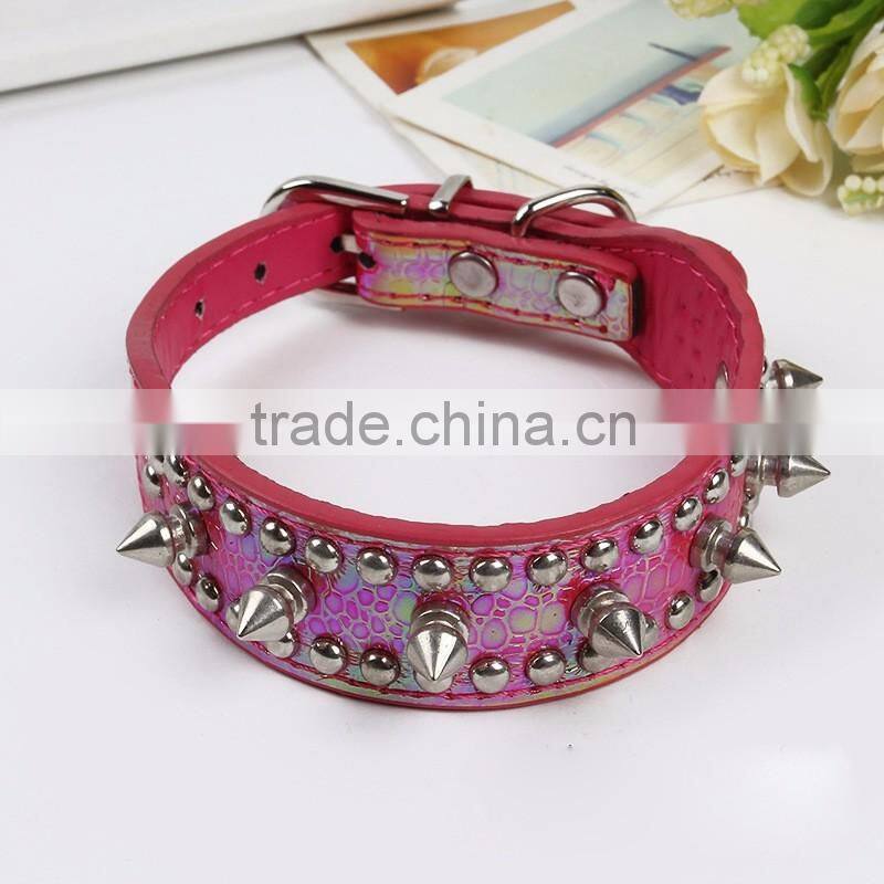 Factory direct creative new rivet collar premium pet supplies high quality leather dog collar