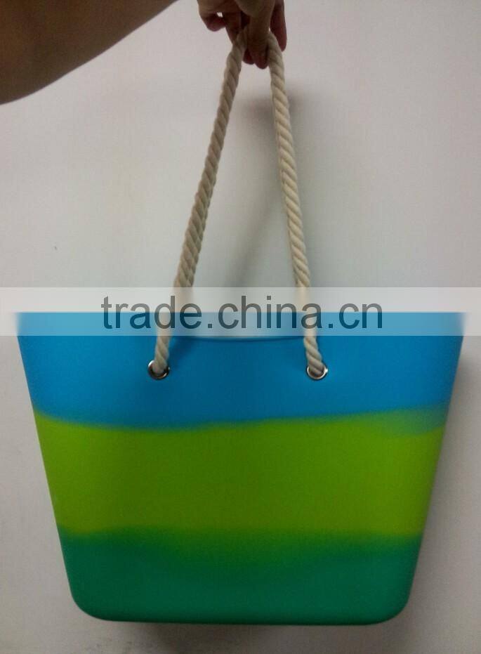 2016 Silicone promotional beach bags/foldable beach bag