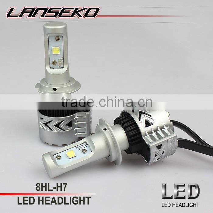 Double heat dissipation design car accessories 36w led h7 CREEs lamp kit use aviation aluminium 6063