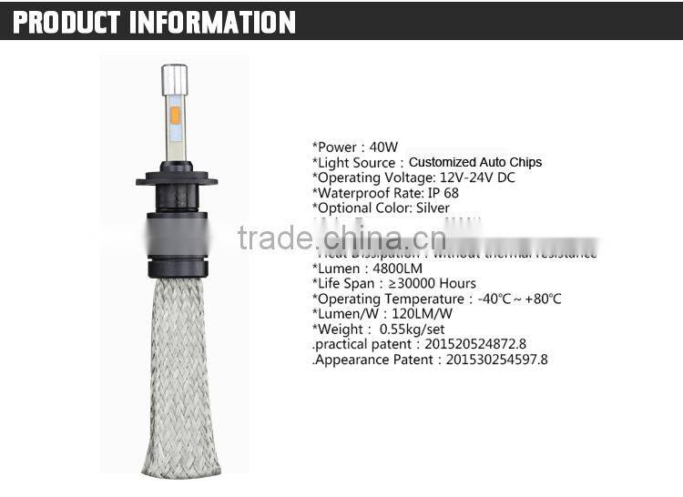 H7 Hi/Lo Beam Universal LED Automotive Lamps Vehicle Headlights