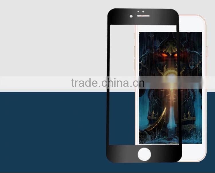 Color Full screen cover tempered glass screen protector for iphone 6, film for iphone 6 plus