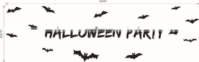 ALFOREVER Bat halloween black quote decals,bat halloween sticker