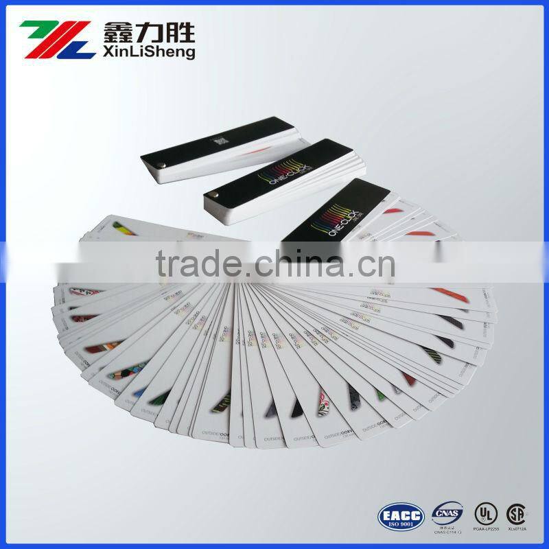 Sample showing paper card / sample display card