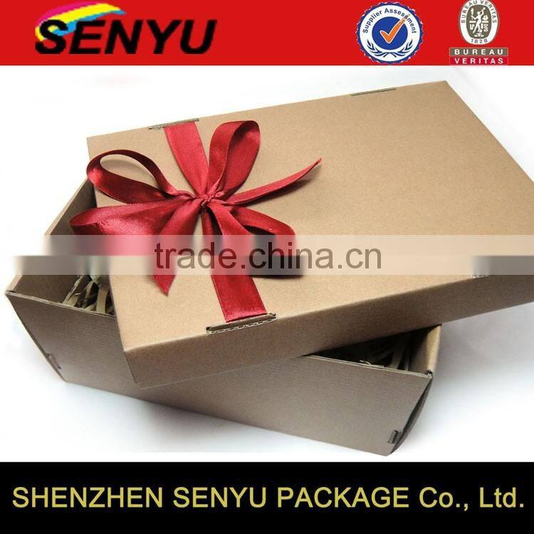Wholesale Recycled Kraft Folding Paper Box Bottom and Lid
