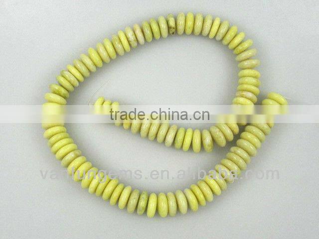 Gemstone lemon stone rondelle beads for jewelry