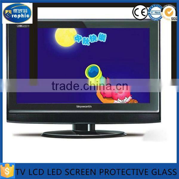 Clear flat edge LCD/LED/TV display screen glass